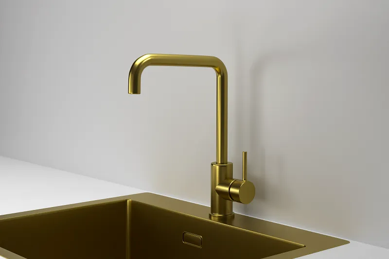 Смеситель для кухни Granula Kitchen Space 7110 золото сатин