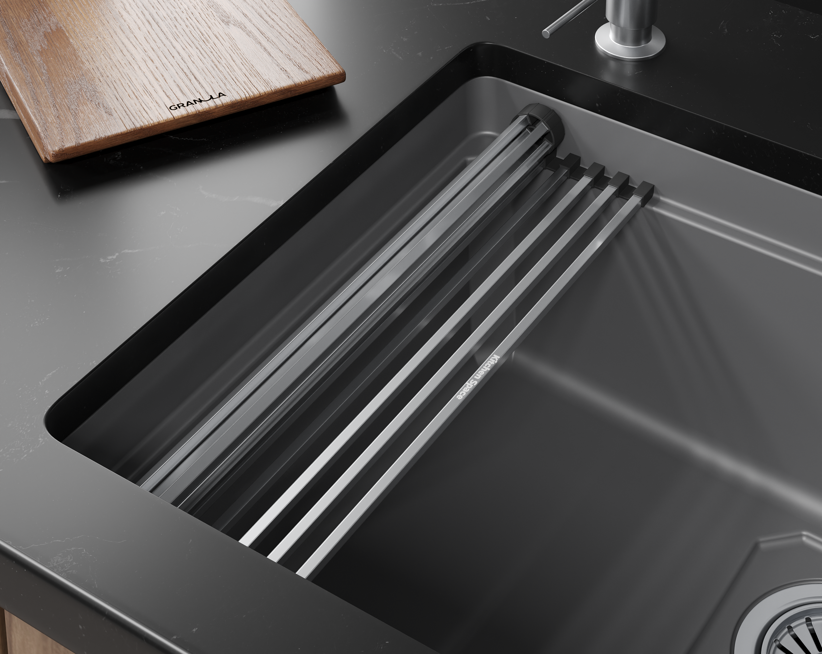 Мойка для кухни Granula Kitchen Space Rinzer 5505RU алюминиум, 55х45 см, прямоугольная